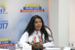 Diane Rodriguez habla ante el Consejo Nacional Electoral